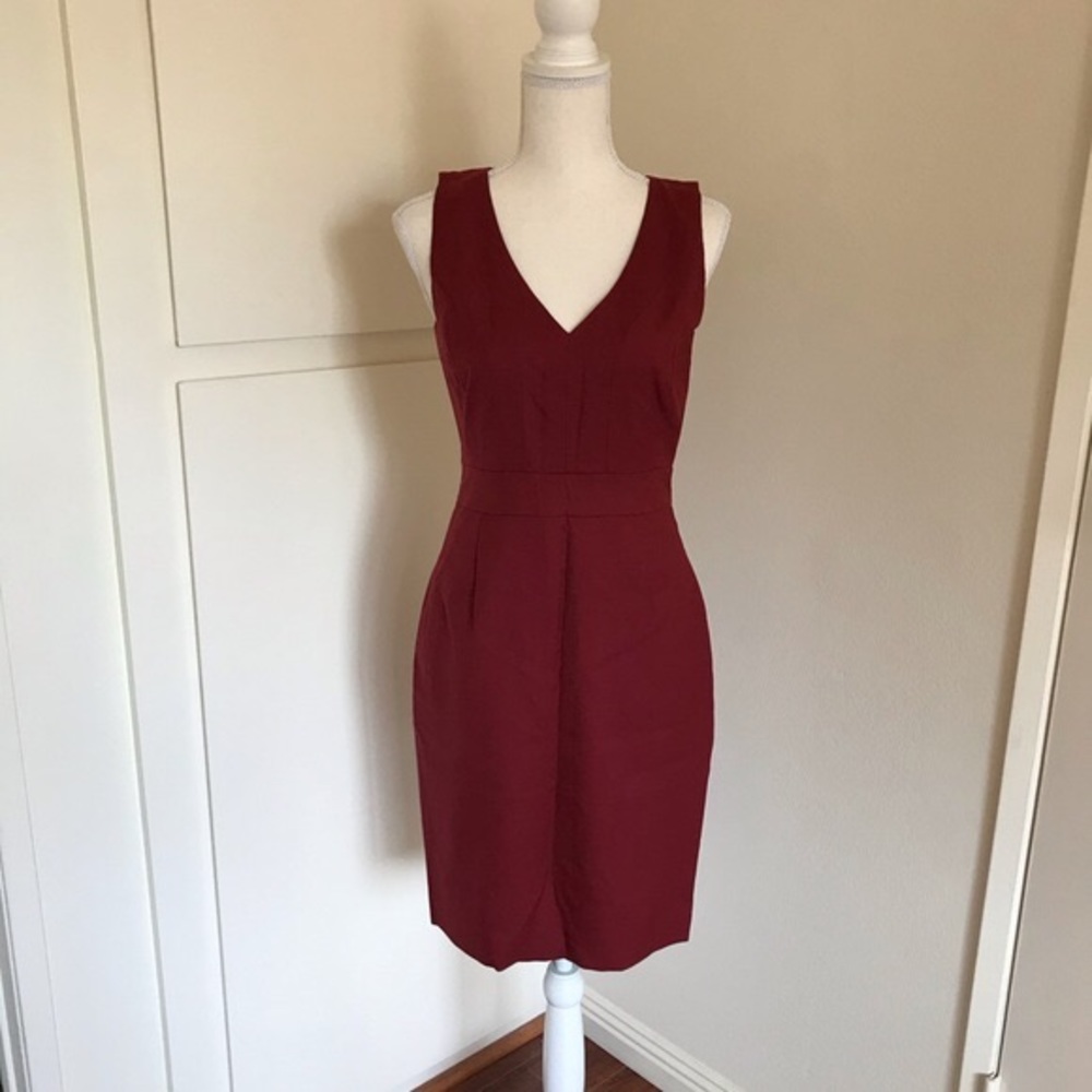 J.Crew wool draped tulip sheath dress